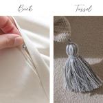 Gray Boho 20x20 Decorative Throw Pillow Covers - Set of 2