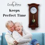 Battery Operated Wooden Pendulum Wall Clock