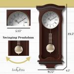 Battery Operated Wooden Pendulum Wall Clock