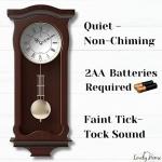 Battery Operated Wooden Pendulum Wall Clock