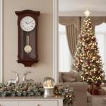 Battery Operated Wooden Pendulum Wall Clock