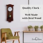 Battery Operated Wooden Pendulum Wall Clock