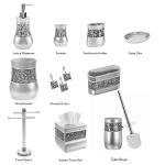 Elegant Silver 6-Piece Bathroom Accessory Set