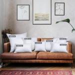 White 26x26 Decorative Throw Pillow for Sofa