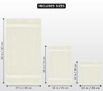 Ivory Towels Set: 2 Bath, 2 Hand, 4 Washcloths