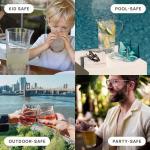 Purple Unbreakable Stemless Wine Glasses, Set of 4