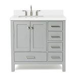 Ariel 37-Inch Grey Bathroom Vanity with Sink