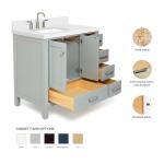 Ariel 37-Inch Grey Bathroom Vanity with Sink