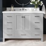 Grey 49" Bathroom Vanity with Quartz Countertop