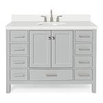 Grey 49" Bathroom Vanity with Quartz Countertop