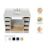 Grey 49" Bathroom Vanity with Quartz Countertop