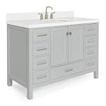 Grey 49" Bathroom Vanity with Quartz Countertop