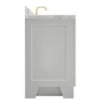 Grey Bathroom Vanity with Carrara Marble Top