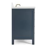 Midnight Blue 37" Bathroom Vanity with White Quartz