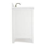White Bathroom Vanity with Quartz Countertop and Sink