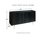 Black Modern Accent Cabinet or TV Stand