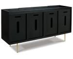 Black Modern Accent Cabinet or TV Stand
