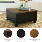 Valebeck Farmhouse Lift Top Coffee Table with Storage