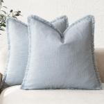 Set of 2 Boho Fringe Throw Pillow Covers