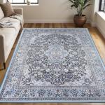 Large Floral Medallion Area Rug, 10' x 14