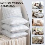 MIULEE 20x20 Memory Foam Pillow Inserts Set of 2