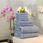 Allure Blue 8-Piece Luxury Bamboo Towel Set