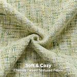 Light Green Chenille Throw Pillow Covers – Set of 2