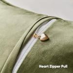 Light Green Chenille Throw Pillow Covers – Set of 2