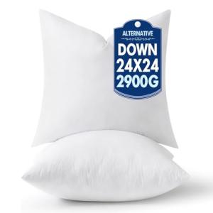 Ultra Soft 24x24 Euro Pillow Inserts - Pack of 2