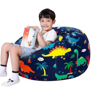 Kids' Dinosaur Bean Bag Chair with Storage