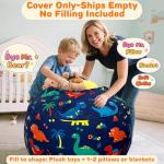 Kids' Dinosaur Bean Bag Chair with Storage