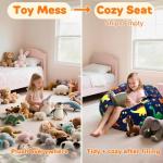 Kids' Dinosaur Bean Bag Chair with Storage