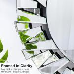 32-Inch Stereoscopic Round Wall Mirror Decor