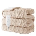 Soft Electric Heated Throw Blanket, 50"x60" Beige