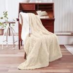 Soft Electric Heated Throw Blanket, 50"x60" Beige