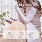 Soft Electric Heated Throw Blanket, 50"x60" Beige