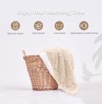 Soft Electric Heated Throw Blanket, 50"x60" Beige