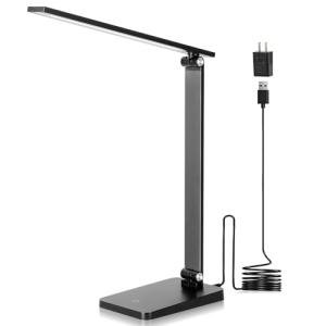 LED Desk Lamp with USB Charging and Dimmable Settings