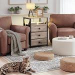 LED Nightstands Set with USB & Charging Station