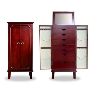 Hives and Honey Locking Cherry Jewelry Armoire