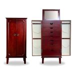 Hives and Honey Locking Cherry Jewelry Armoire