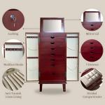 Hives and Honey Locking Cherry Jewelry Armoire