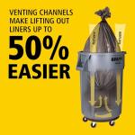 44-Gallon Heavy-Duty Round Trash Containers - Pack of 4