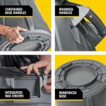 44-Gallon Heavy-Duty Round Trash Containers - Pack of 4