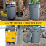 44-Gallon Heavy-Duty Round Trash Containers - Pack of 4