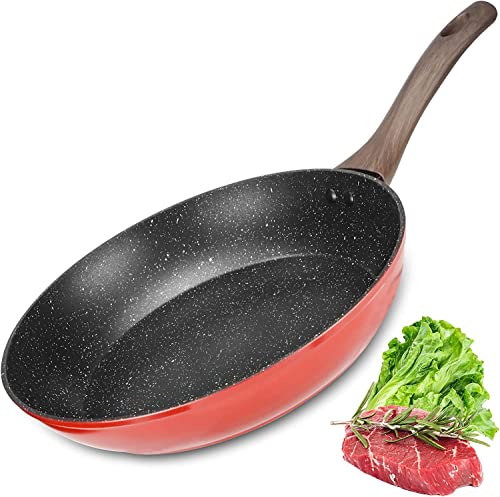 Vermonga 11" Nonstick Granite Coating Frying Pan, PFAS-Free, PFOA Free Healthy Omelette Pan, For Gas Stove and Electric Burner, Dishwasher Safe Nonstick Frying Pan Skillet for Daily Home Cooking