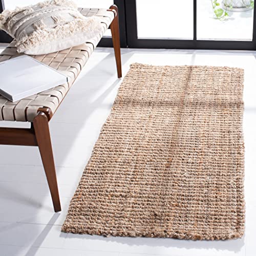 SAFAVIEH Natural Fiber Collection 2'6" x 4' Natural NF447A Handmade Chunky Textured Premium Jute 0.75-inch Thick Accent Rug