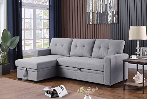 Devion Furniture Russ Sofabed, Light Gray
