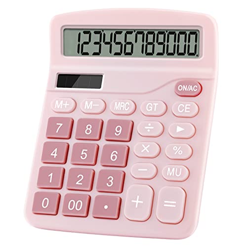 Tocorpie Office Desk Calculator 12 Digits (Pink)