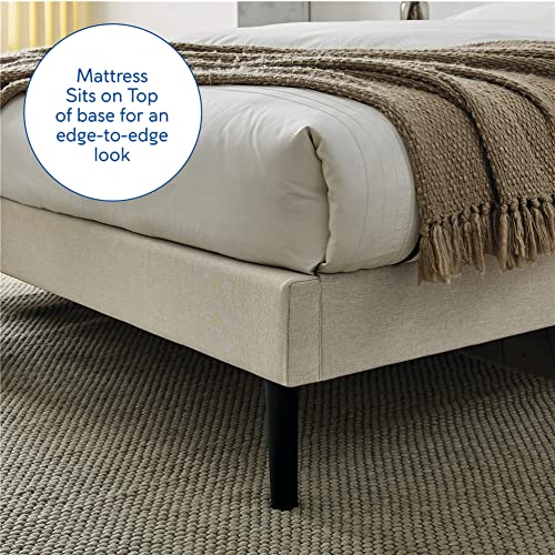 Classic Brands Mornington Upholstered Platform Bed | Headboard and Metal Frame